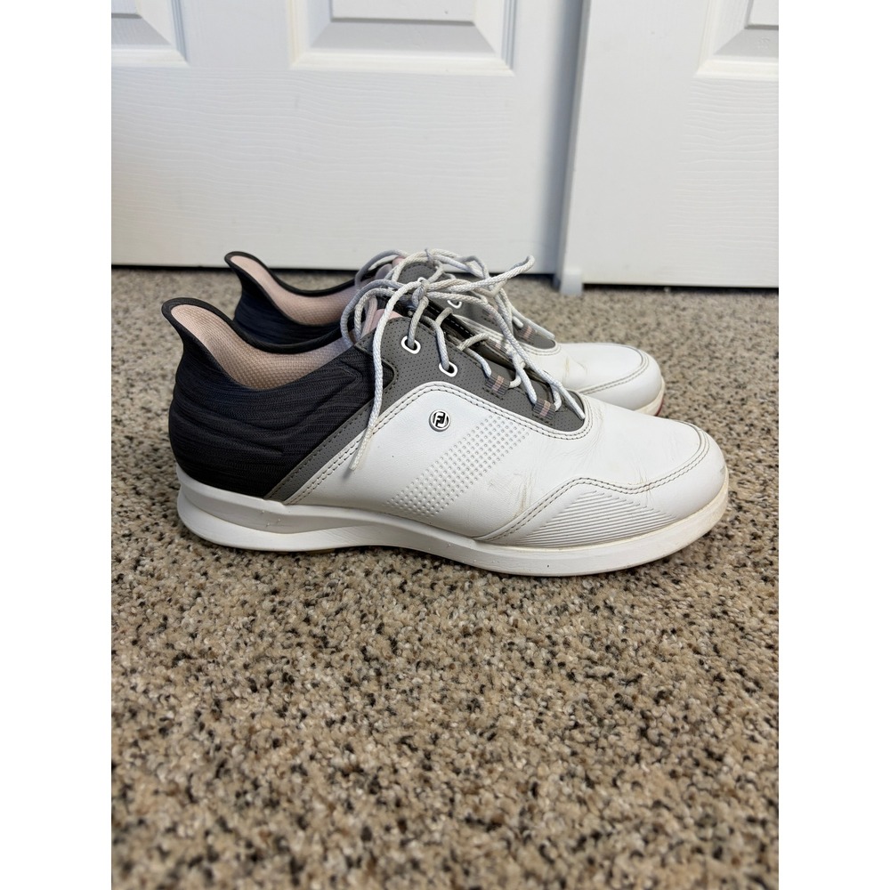 FootJoy FJ Stratos Spikeless Golf Shoe Womens 8 Leather Luxury White 90123